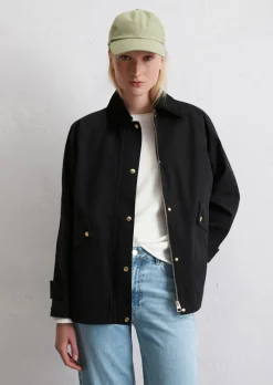 Barn-Jacket im Cape-Stil relaxed aus hochwertigem Canvas