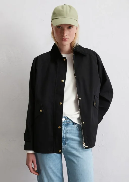 Barn-Jacket im Cape-Stil relaxed aus hochwertigem Canvas