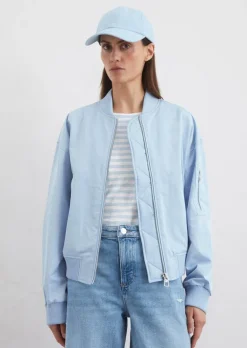 Blouson im Aviator-Stil regular aus recyceltem Polyester-Twill