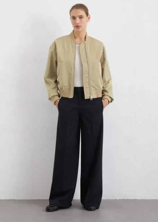 Blouson im Aviator-Stil regular aus recyceltem Polyester-Twill