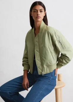 Blouson im Piloten-Stil regular aus recyceltem Polyester-Twill