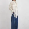 Bluse oversized aus TENCEL™ Lyocell-Mix