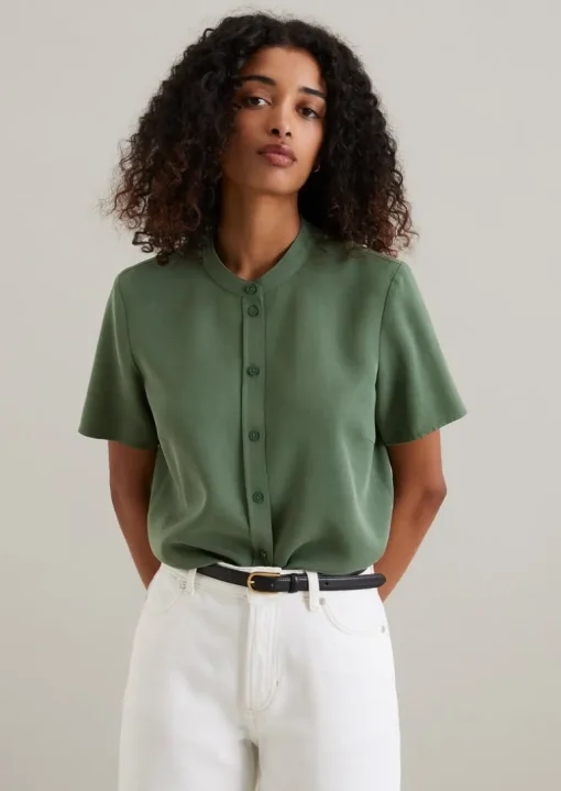 Bluse regular aus TENCEL™ Lyocell