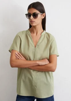 Blusen-Shirt regular aus leichtem Baumwolle-Voile