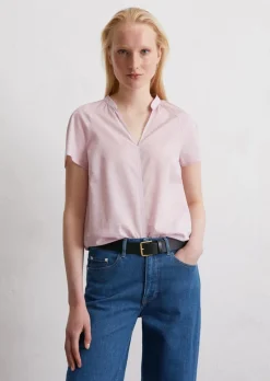 Blusen-Shirt regular aus leichtem Baumwolle-Voile