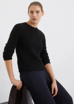 Bouclé-Pullover slim aus Organic Cotton-Mix