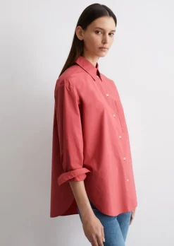 Boyfriend Hemdbluse oversize aus Organic Cotton-Popeline