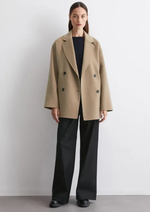 Cabanjacke relaxed aus Doubleface-Wolle-Mix