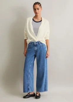 Cardigan relaxed aus Cotton-Slub-Garn