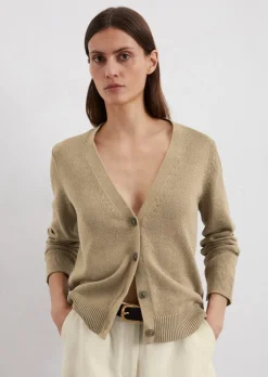 Cardigan relaxed aus Organic Cotton-Leinen-Mix
