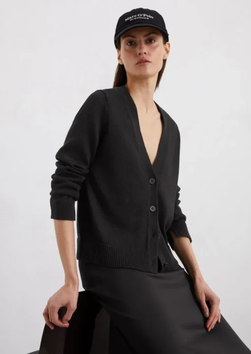 Cardigan relaxed aus Organic Cotton-Leinen-Mix