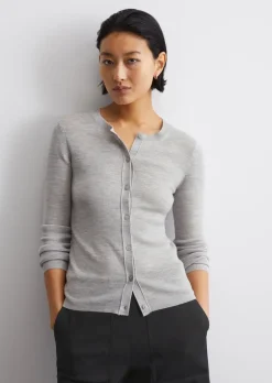 Cardigan slim aus feiner Merinowolle
