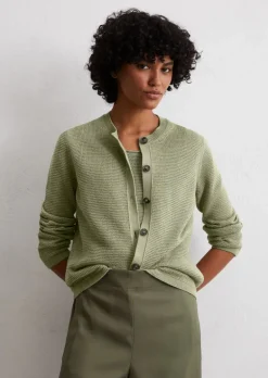 Cardigan slim aus Heavy-Weight-Organic-Cotton