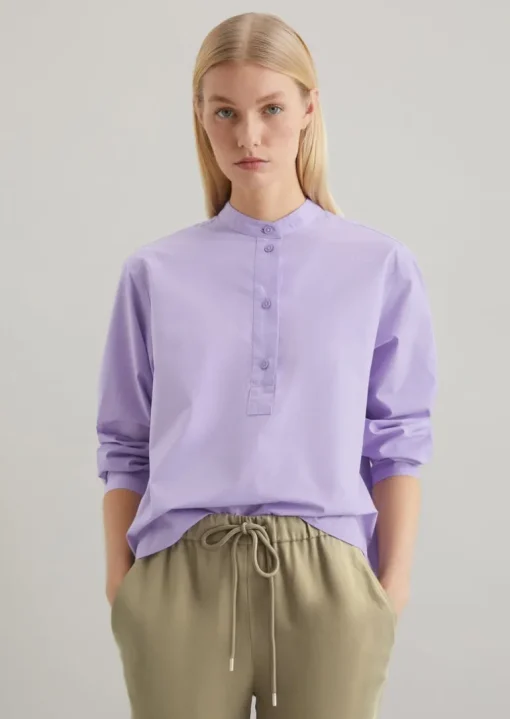 Crop-Bluse relaxed aus weicher Bio-Baumwolle