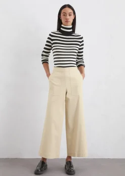 Culotte wide aus Organic Cotton-Lyocell-Stretch