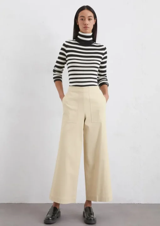 Culotte wide aus Organic Cotton-Lyocell-Stretch
