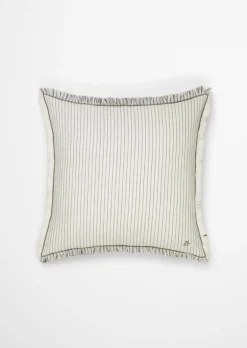 Dekokissen Model Fine Stripe aus Bio-Baumwolle und Leinen