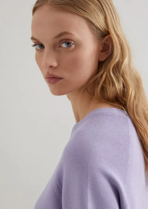 DfC Kurzarm-Strickpullover loose aus Organic Cotton