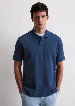 DfC Poloshirt Seersucker regular aus Bio-Baumwoll-Mix
