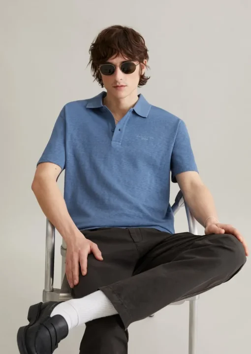 DfC Poloshirt Slub-Jersey regular aus reiner Bio-Baumwolle