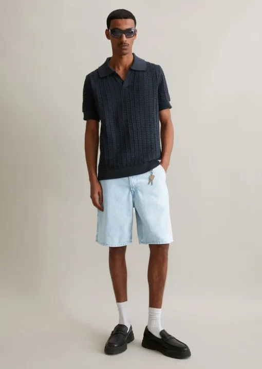 DfC Strick-Poloshirt regular aus reiner Bio-Baumwolle