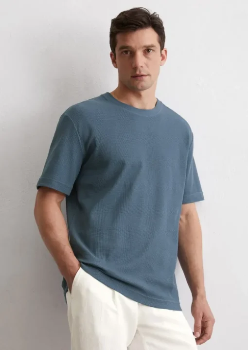 DfC T-Shirt regular mit feiner Waffelstruktur