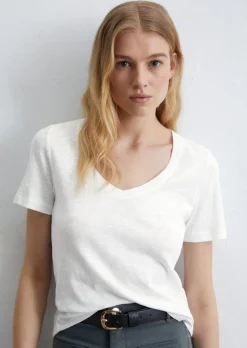 DfC V-Neck-T-Shirt regular aus Organic Cotton Slub Jersey