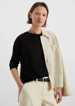 Feinstrick-Pullover oversize aus Organic Cotton-Mix