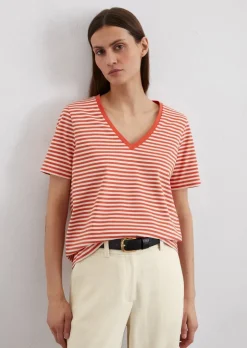 Gestreiftes T-Shirt regular aus softem Bio-Baumwoll-Jersey