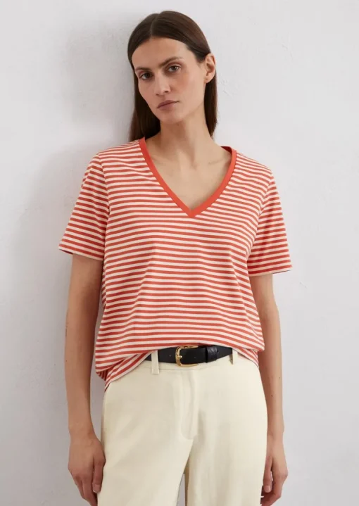 Gestreiftes T-Shirt regular aus softem Bio-Baumwoll-Jersey