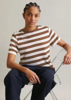Gestreiftes T-Shirt relaxed aus LENZING™ ECOVERO™