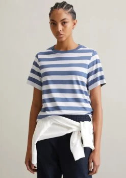 Gestreiftes T-Shirt relaxed aus LENZING™ ECOVERO™