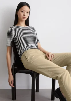 Gestreiftes T-Shirt slim aus Organic Cotton-Jersey
