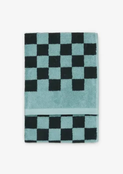 Gästehandtuch Model Checker mit Jacquard-Karomuster