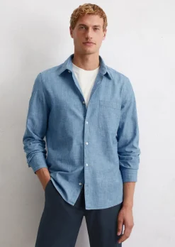 Hemd shaped aus leichtem Bio-Baumwoll-Chambray
