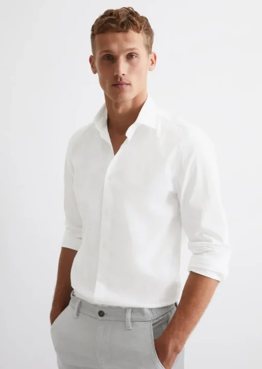 Hemd shaped aus Stretch-Popeline