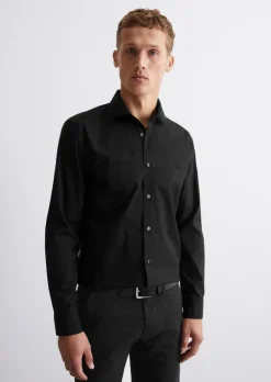 Hemd shaped aus Stretch-Popeline