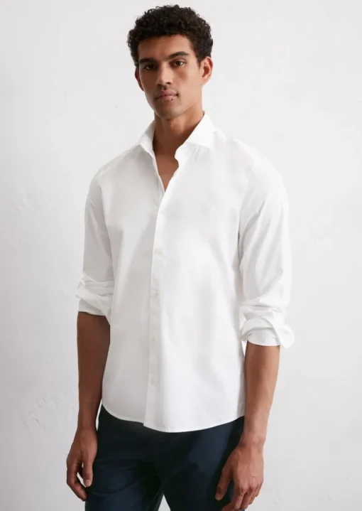 Hemd shaped aus Stretch-Popeline