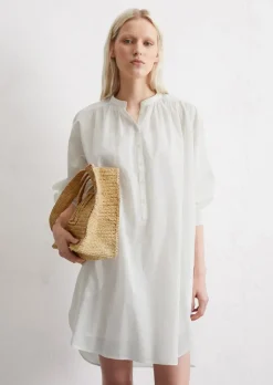 Hemdblusenkleid relaxed aus leichtem Baumwoll-Voile