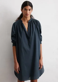 Hemdblusenkleid relaxed aus leichtem Baumwoll-Voile