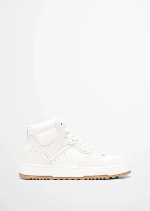 Hightop- Sneaker aus softem Rindleder