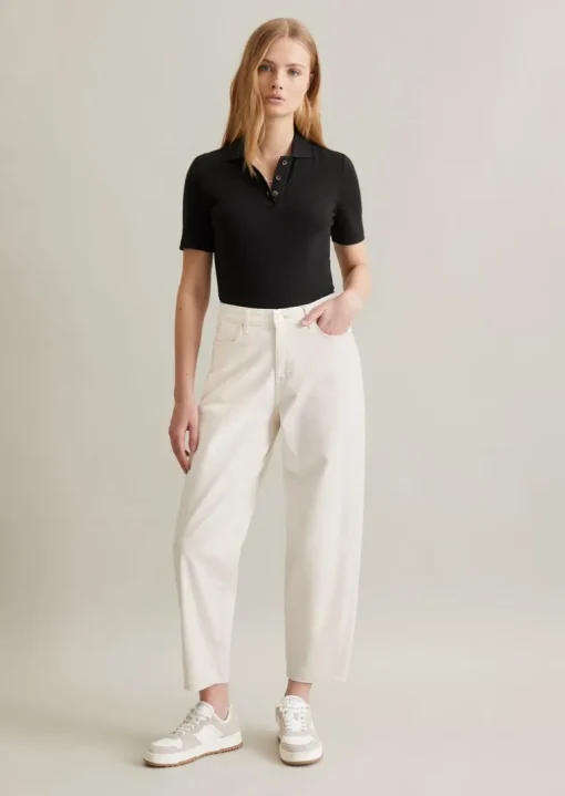 Jeans Model Stine barrel cropped aus Organic Cotton Stretch