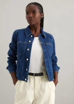 Jeansjacke slim aus Organic Cotton Stretch