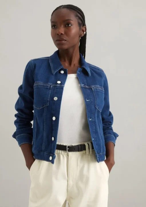 Jeansjacke slim aus Organic Cotton Stretch