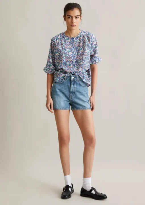 Jeansshorts Model Auri shaped flared aus Rigid-Denim