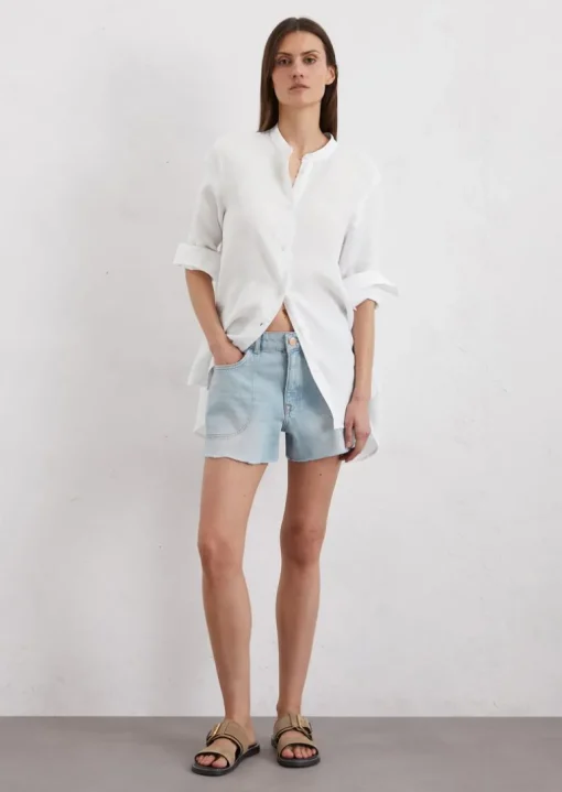 Jeansshorts regular aus Baumwolle-Lyocell-Stretch