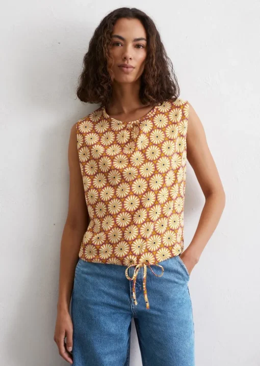 Jersey-Bluse loose aus leichtem Single Jersey