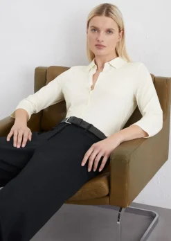 Jersey-Bluse regular aus LENZING™ ECOVERO™