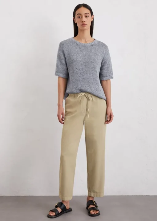 Joggpants tapered aus Organic-Cotton-Leinen-Mix