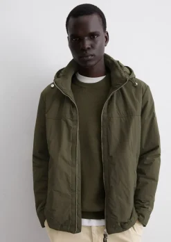 Kapuzen-Jacke regular aus wasserabweisendem, recyceltem Material